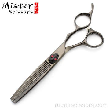 Ножницы для стрижки волос парикмахерские, черные с титановым покрытием